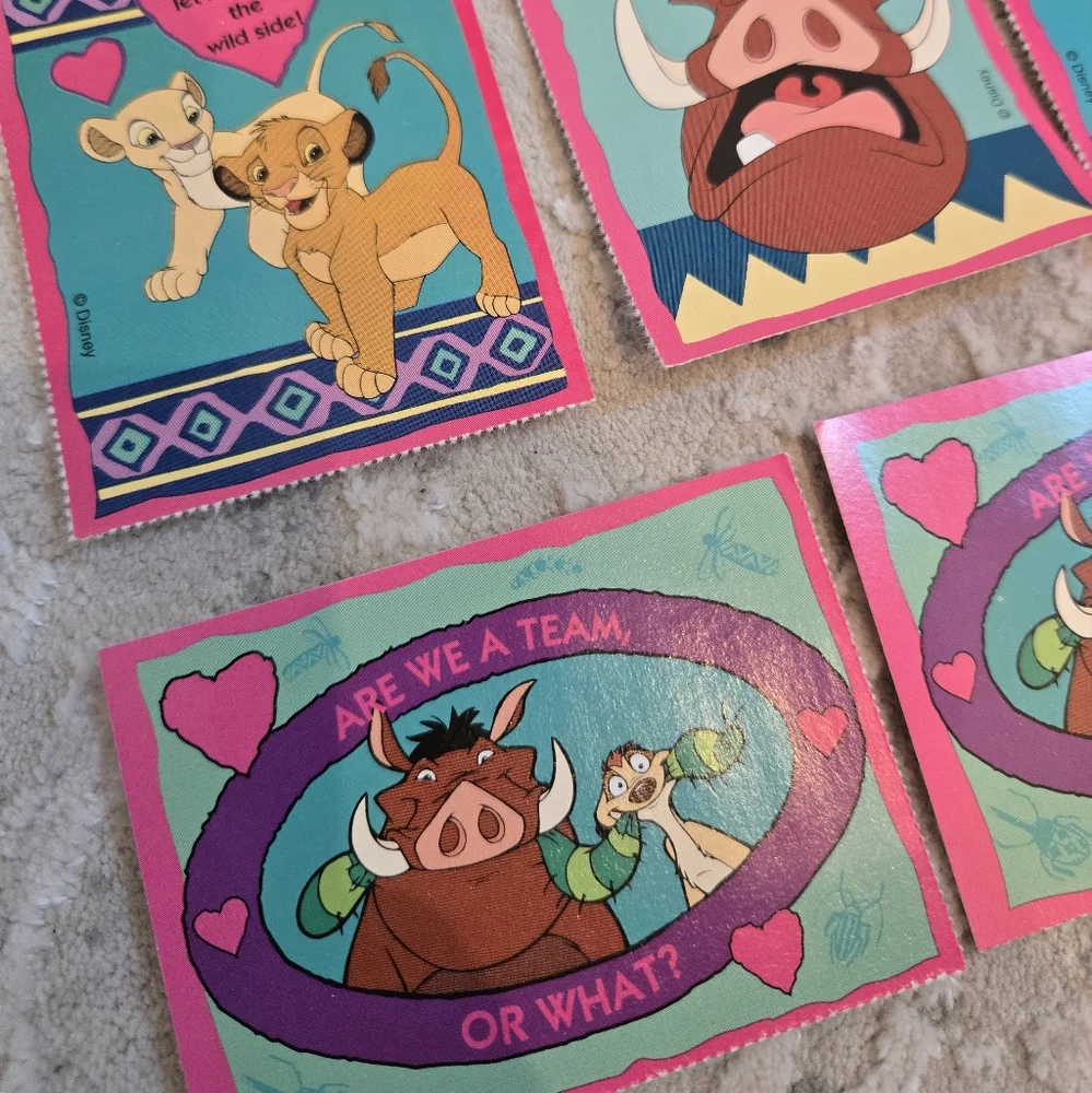 20 Vintage 1990s Lion King Valentine's Day Cards With Original Box
